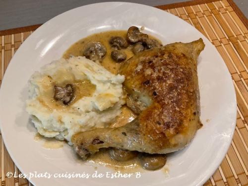 Cuisses de poulet au four avec sauce crémeuse aux champignons de Estherb