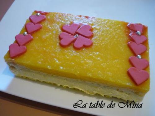 Bavarois à la mangue et petits coeurs de Mamina13 | Photo de Mamina13