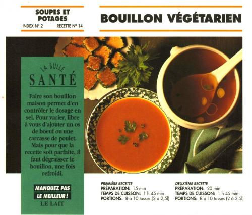 Bouillon végétarien de Bon Appétit | Photo de PassionRecettes