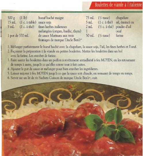 Boulettes de viande à l'italienne de Uncle Ben's | Photo de PassionRecettes