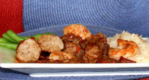 Boulettes et crevettes en sauce a l'indienne de Nell | Photo de Nell