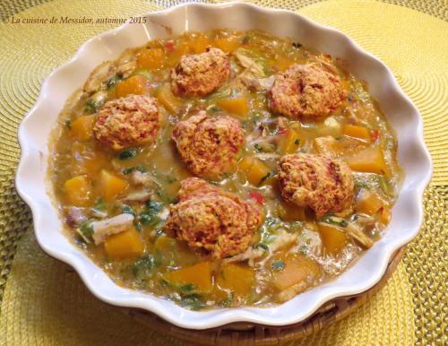 Cari de poulet à la courge et aux boulettes de pâte de Messidor | Photo de Messidor