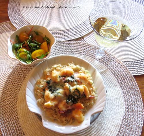 Coquilles de fruits de mer, sauce à la crème de Messidor | Photo de Messidor