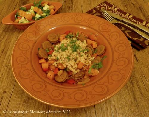 Couscous perlé aux saucisses italiennes + de Messidor | Photo de Messidor