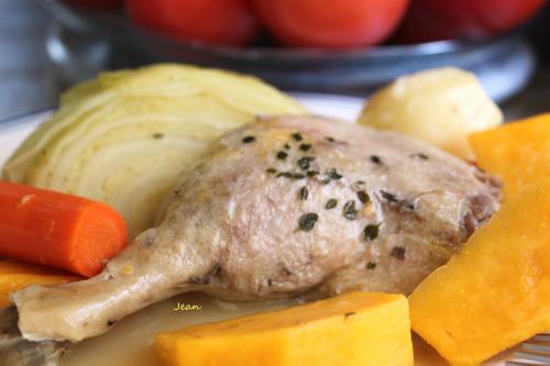 Cuisse de canard confit sur bouilli de Nell | Photo de Nell