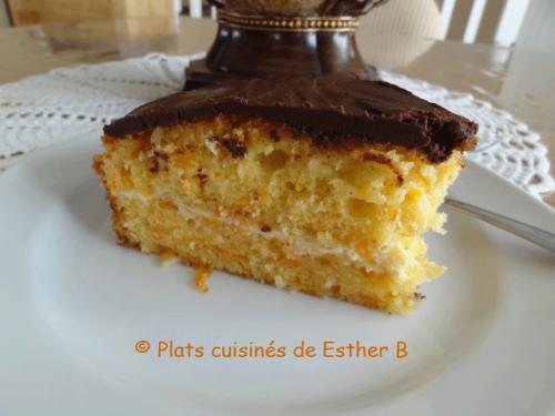 Gâteau étagé aux carottes et à l'orange, ganache fondante de Esther B | Photo de Estherb