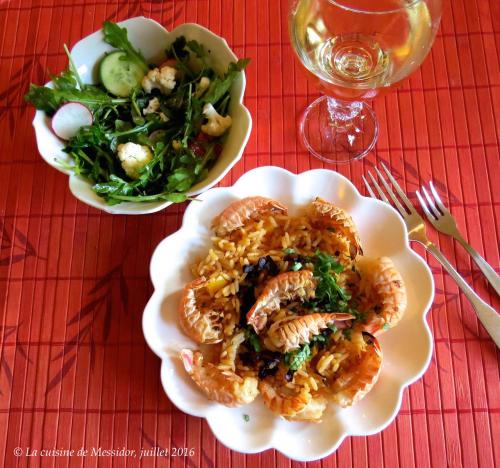 Langoustines bbq au pastis sur riz aux herbes + de Messidor | Photo de Messidor