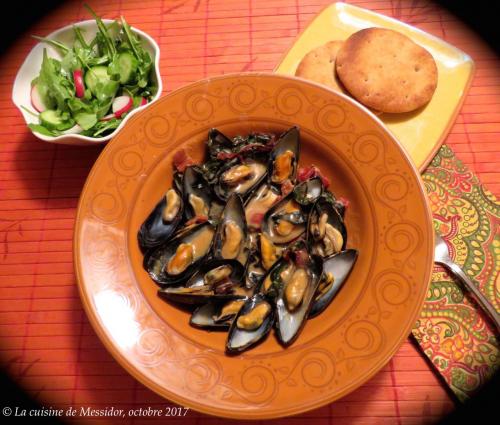 Moules aux bettes à carde, sauce cari-coco + de Messidor | Photo de Messidor