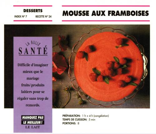 Mousse aux framboises de Bon Appétit | Photo de PassionRecettes