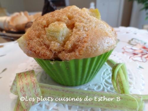 Muffins à la rhubarbe et au babeurre de Esther B | Photo de Estherb