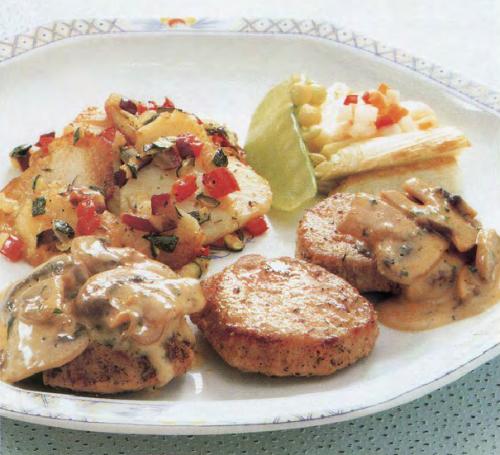 Noisettes de veau sautées aux champignons de Qu'est-Ce Qu'on Mange | Photo de PassionRecettes