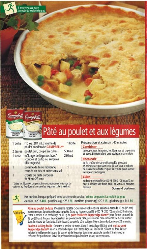 Pâté au poulet et aux légumes de Campbell | Photo de PassionRecettes