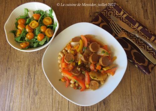 Poêlée de légumes aux saucisses, façon chili + de Messidor | Photo de Messidor