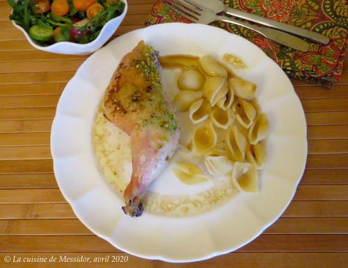 Poulet crapaudine au pesto de courgette + de Messidor | Photo de Messidor