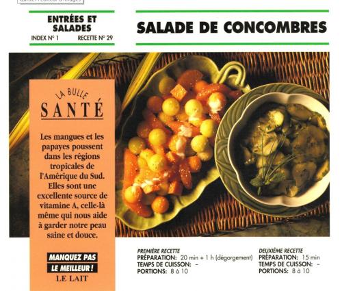 Salade de concombres de Bon Appétit | Photo de PassionRecettes