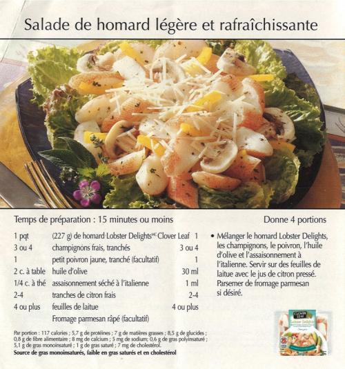 Salade de homard légère et rafraîchissante de Clover Leaf | Photo de PassionRecettes