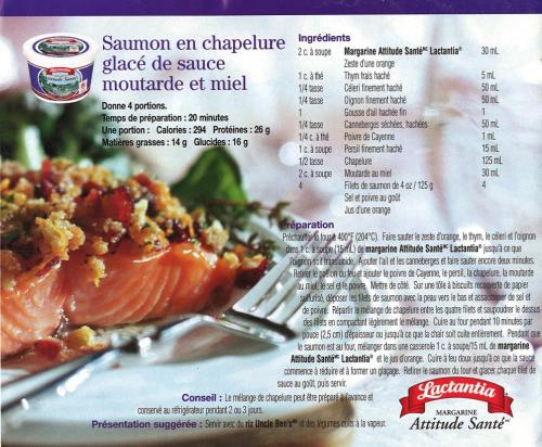 Saumon en chapelure glacé de sauce moutarde et miel de Lactantia | Photo de PassionRecettes