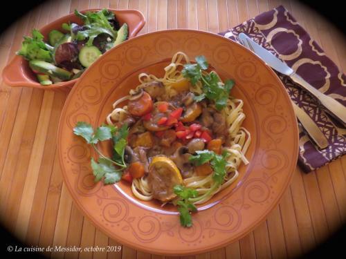 Tagliatelles au canard et aux légumes grillés + de Messidor | Photo de Messidor