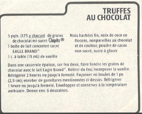 Truffes au chocolat de Eagle Brand | Photo de PassionRecettes