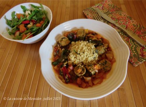 V53 - poêlée de saucisses à l'italienne avec couscous de Messidor | Photo de Messidor