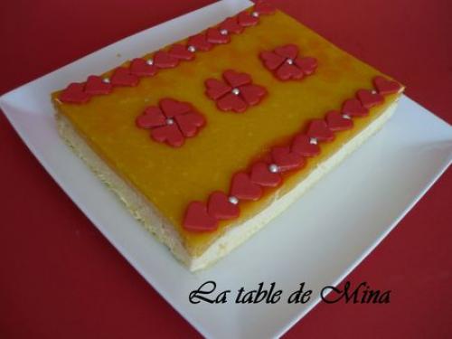 Bavarois à la mangue et petits coeurs de Mamina13 | Photo de Mamina13