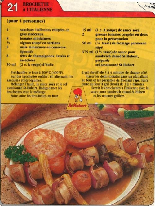 Brochette à l'italienne de St-Hubert | Photo de PassionRecettes