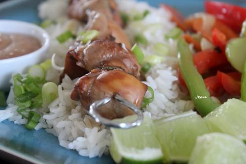 Brochette de poulet au basilic thaïlandais de Nell | Photo de Nell