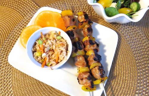 Brochettes de porc, marinade aigre-douce à l'orange de Messidor | Photo de Messidor