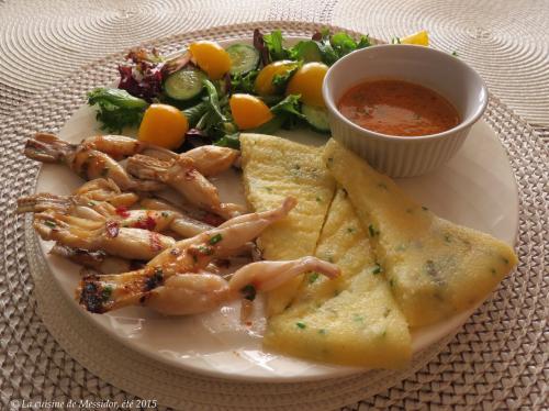 Cuisses de grenouille bbq à la provençale + polenta aux herbes de Messidor | Photo de Messidor