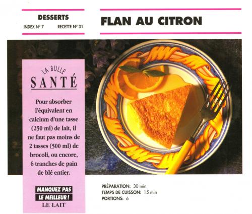 Flan au citron de Bon Appétit | Photo de PassionRecettes