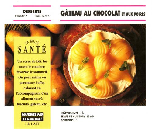 Gâteau au chocolat et aux poires de Bon Appétit | Photo de PassionRecettes