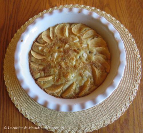 Gâteau aux pommes, pistaches et chocolat blanc de Messidor | Photo de Messidor