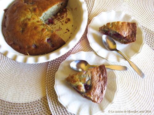 Gâteau express banane, framboises et chocolat blanc de Messidor | Photo de Messidor