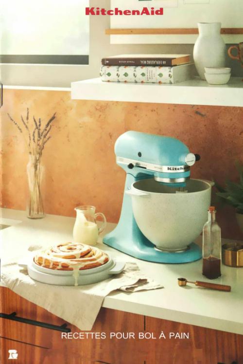 Livret de recettes et d'instructions pour le bol à pain de Kitchenaid | Photo de PassionRecettes