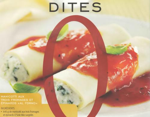 Manicotti aux trois fromages et épinards al forno de O'sole Mio | Photo de PassionRecettes