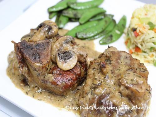 Ossobuco de porc au duo de champignons et vin blanc de Esther B | Photo de Estherb