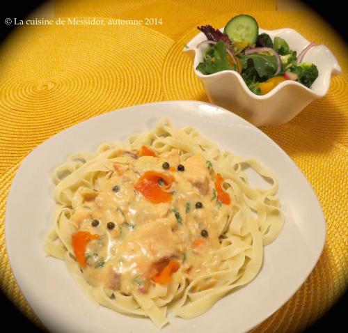 Pâtes fraîches aux deux saumons, sauce au cari de Messidor | Photo de Messidor