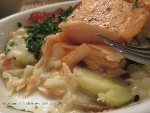 Pavés de saumon en tartiflette + de Messidor | Photo de Messidor