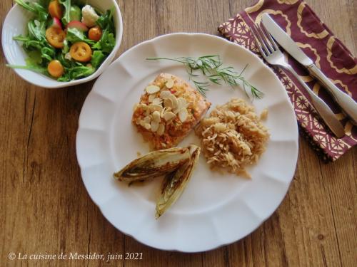 Pavés de truite, enrobage aux amandes et au quinoa + de Messidor | Photo de Messidor