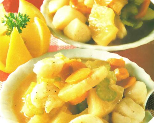 Pétoncles aux ananas de Pol Martin | Photo de PassionRecettes