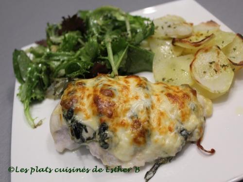 Poulet hasselback aux épinards et fromage à la crème de Estherb | Photo de Estherb