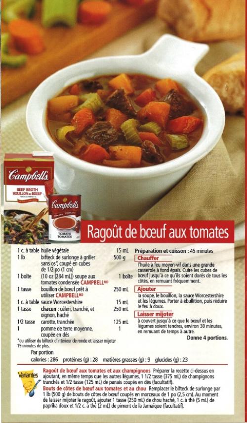 Ragoût de bœuf aux tomates de Campbell | Photo de PassionRecettes