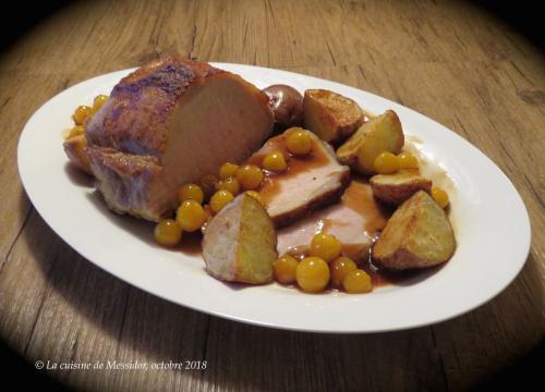 Rôti de porc aux cerises de terre de Messidor | Photo de Messidor