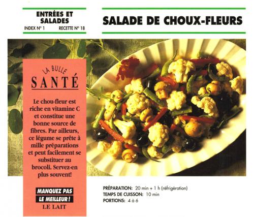 Salade de choux-fleurs de Bon Appétit | Photo de PassionRecettes