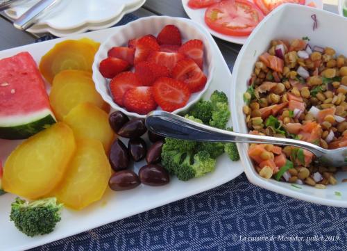 Salade de lentilles au saumon fumé, accompagnements légers + de Messidor | Photo de Messidor