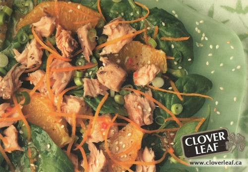 Saumon à l'orange sur verdure de Clover Leaf | Photo de PassionRecettes