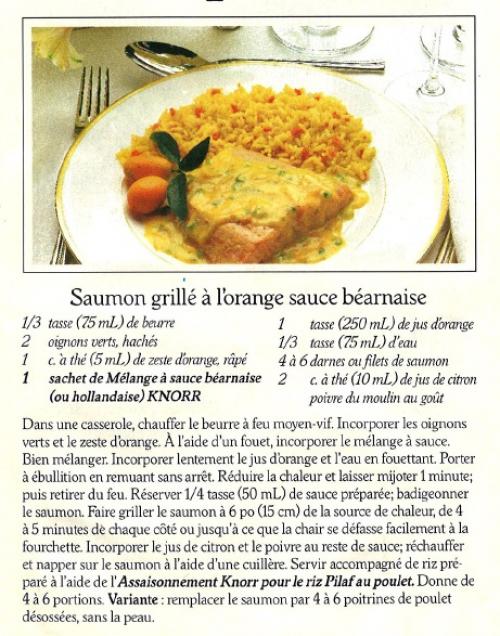 Saumon grillé à l'orange sauce béarnaise de Knorr | Photo de PassionRecettes