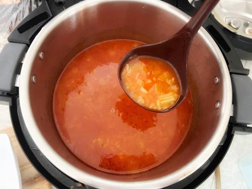 Soupe tomate et riz à l'instant pot de Mireille | Photo de Mireille