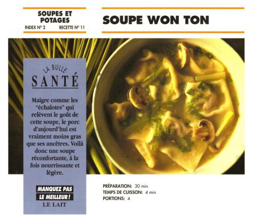 Soupe won ton de Bon Appétit | Photo de PassionRecettes