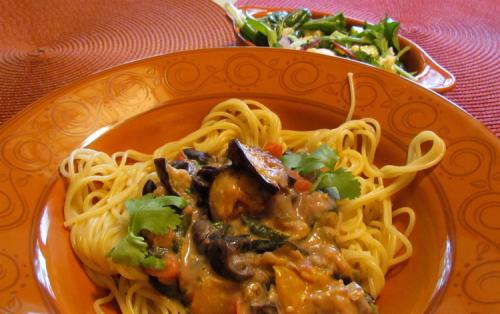 Spaghettis aux escargots et aux légumes grillés de Messidor | Photo de Messidor